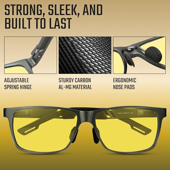 IBOANN Al-Mg Metal Blue Light Glasses